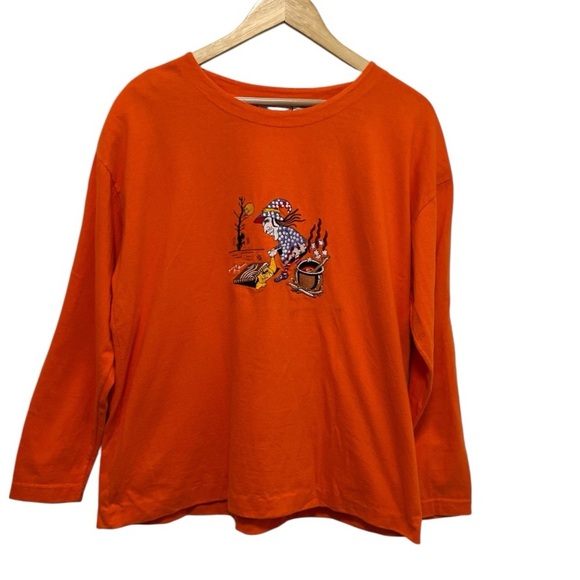VINTAGE Shenanigans Embroidered Long Sleeve Cotton Halloween Shirt Size medium - Picture 2 of 12
